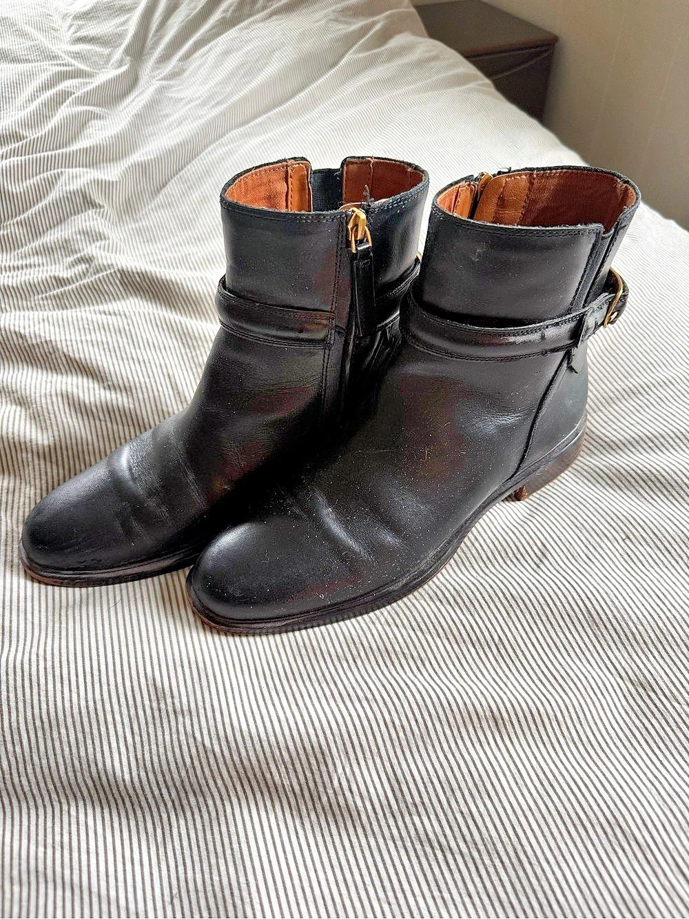 Franco Sarto Gracely Ankle Boot Black with Buckle